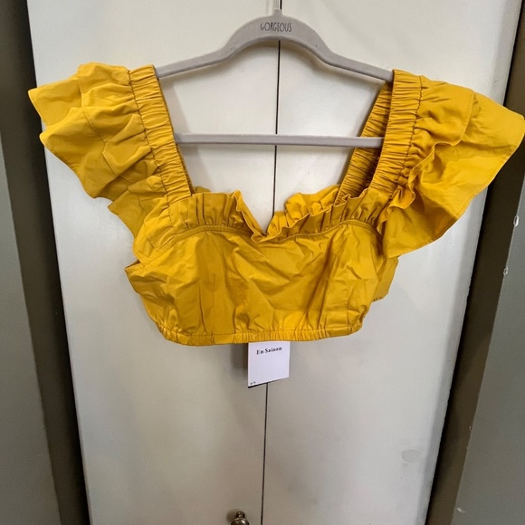 En Saison Yellow Short Set NWT Size S - Picture 3 of 10